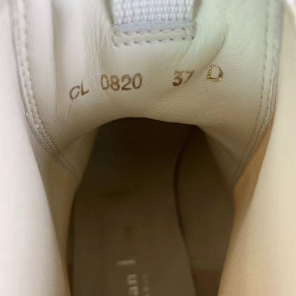 Christian Dior White Leather Chelsea Boots With Chunky Sole - Picture 5 of 6